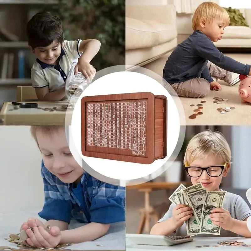 Smart Saver Wooden Piggy Bank